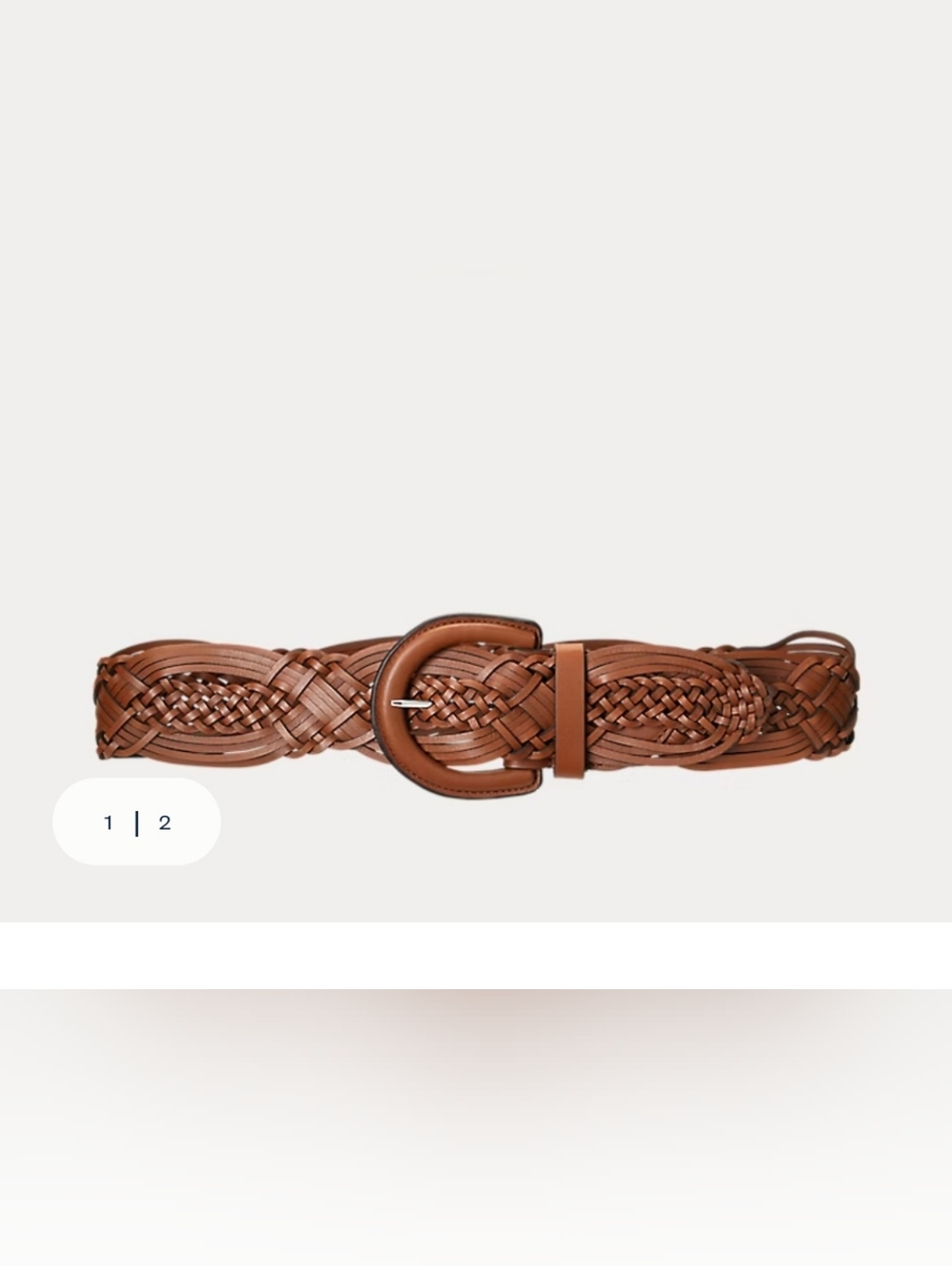Lauren Ralph Lauren Women's Braided Leather Wide Belt